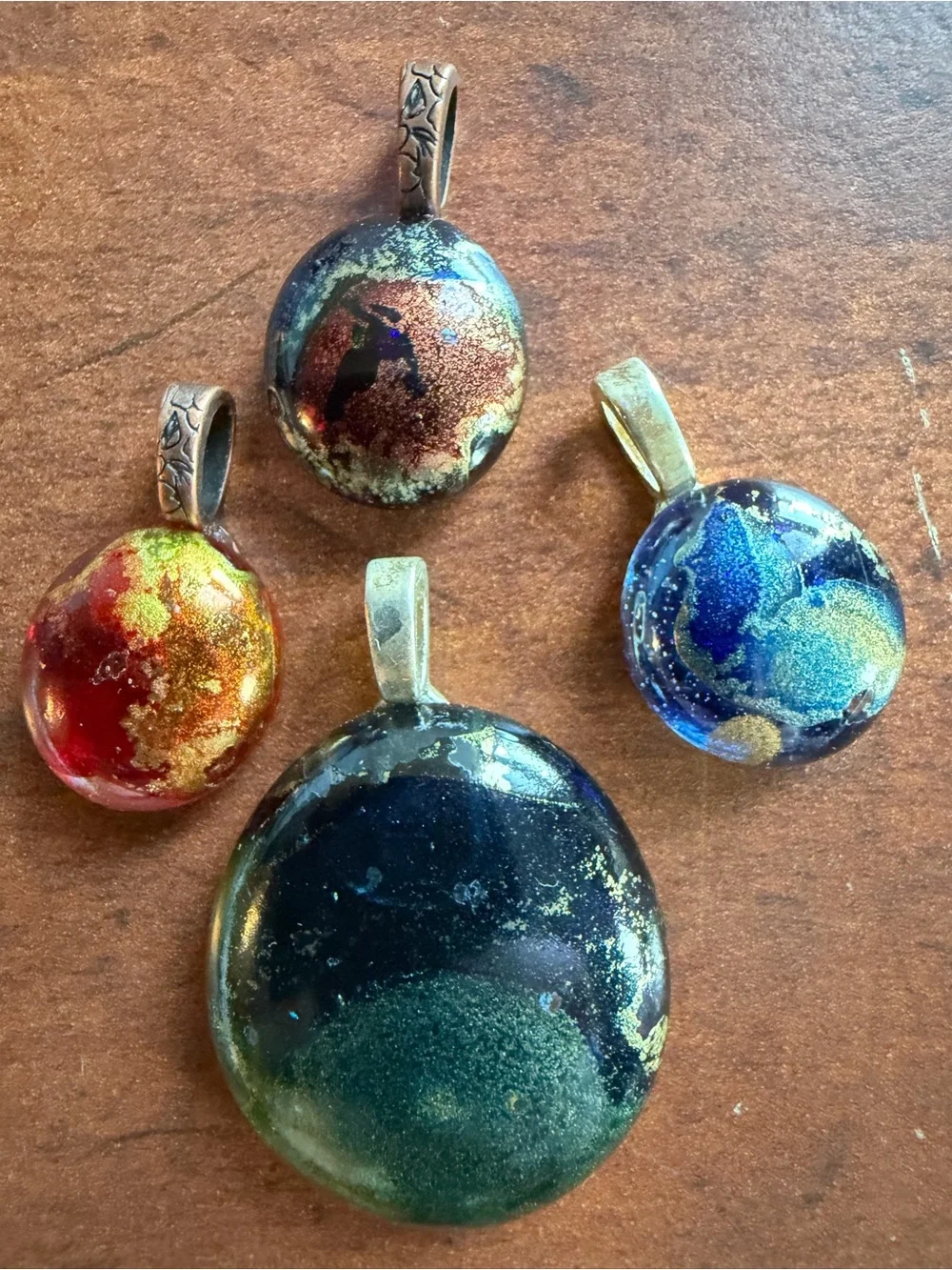 Handmade Multicolor Glass Pendant Necklace – Artisan Women’s Jewelry